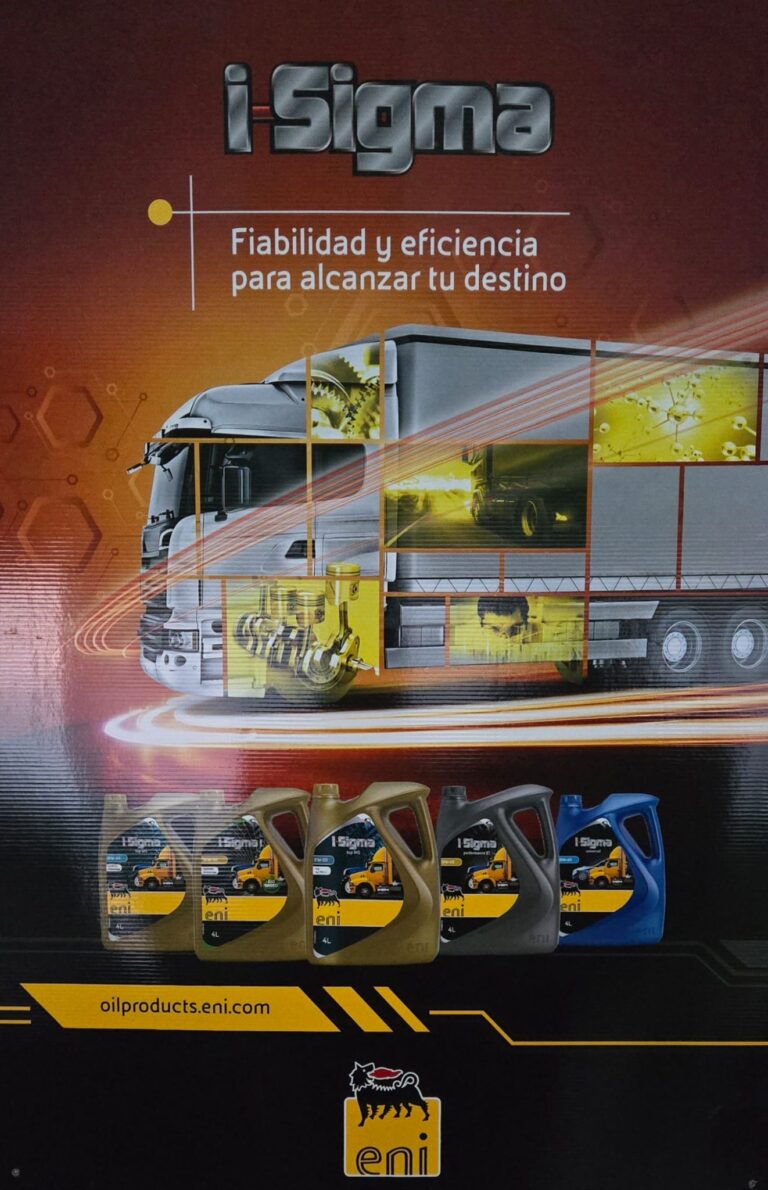 Foto de cartel publicitando el producto i-sigma de ENI